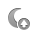 Up, Moon, moon up Gray icon