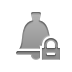 bell, Lock Gray icon