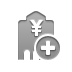 Bank, Add, yen DarkGray icon