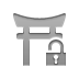 open, temple, Lock, shinto Gray icon