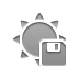 sun, Diskette Gray icon