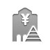 Bank, yen, pyramid Icon