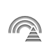 Color, pyramid Gray icon