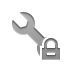 Lock, Wrench, technical Gray icon