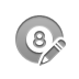 Ball, pencil, Billard Gray icon