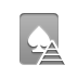Spade, card, Game, pyramid Gray icon