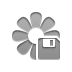Diskette, Flower Gray icon