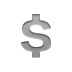 Currency, Dollar, sign DarkGray icon