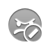 cancel, Angry, smiley DarkGray icon