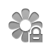 Flower, Lock Gray icon