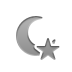 Moon, star Gray icon
