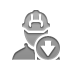 operator, Down Gray icon