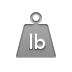 pound, weight Gray icon