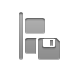 Align, Left, vertical, Diskette Gray icon