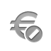 Currency, cancel, Euro, sign DarkGray icon