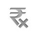 cross, rupee, Currency, sign Icon