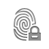 Fingerprint, Lock Gray icon