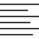 option, Left Alignment, interface, lines, Alignment, Text, left align, symbol, signs Black icon