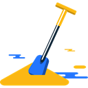 Home Repair, shovel, Tools And Utensils, Improvement, gardening, Construction Black icon