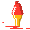 summer, Ice cream, Summertime, sweet, food, Dessert Black icon