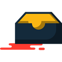 inbox, Mailing, tray, interface, mail, outbox Black icon