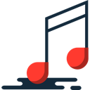 musical note, music player, Quaver, song, music Black icon