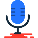 Microphone, Voice Recording, vintage, technology, sound, radio Black icon