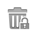 Trash, open, Lock Gray icon