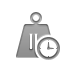 Clock, weight, pound Gray icon