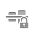 Lock, Center, open, Align, horizontal Gray icon