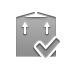 Box, send, checkmark DarkGray icon