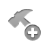 Add, hammer, technical Gray icon