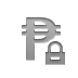 Peso, Currency, Lock, sign DarkGray icon