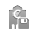 Diskette, Euro, Bank DarkGray icon