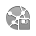 Diskette, network Gray icon