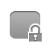 open, rounded, Rectangle, Lock Icon