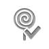 Lollipop, checkmark Gray icon