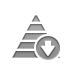 Down, pyramid Gray icon