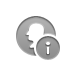 Silhouette, Info, coin DarkGray icon