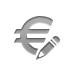 pencil, Euro, sign, Currency Gray icon