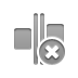 Close, space, evenly, horizontal DarkGray icon