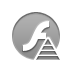 Flash, pyramid DarkGray icon