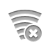 Close, broadband Gray icon