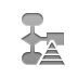 Flowchart, pyramid Gray icon