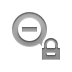 Lock, out, zoom Gray icon
