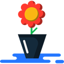 nature, Flower, blossom, rose, Botanical, petals Black icon