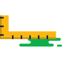 Tools And Utensils, Measuring Tape, ruler, fitness, tools Black icon