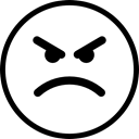 faces, Anger, Face, Angry, Emoticon, interface, Gestures Black icon