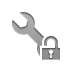 Lock, technical, Wrench, open Gray icon