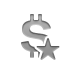 star, Dollar, Currency, sign DarkGray icon
